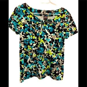 Rafaella Studio Flower Print Top Size M NWOT